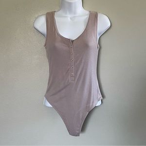 Olympia Theodora Sparrow Bodysuit in Taupe NWOT